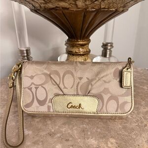 COACH Signature Large Flap Wristlet